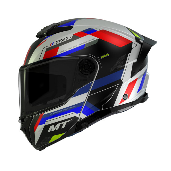 MT Helmets MT Atom 2 Bast B7 Gloss Red White Blue